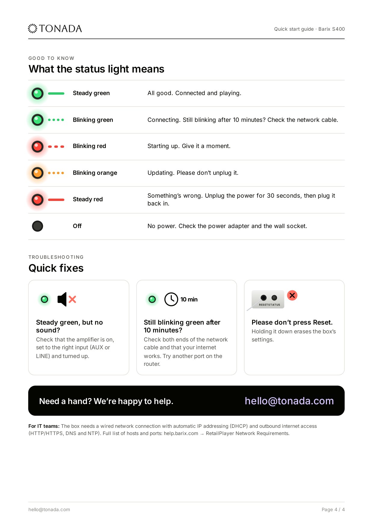 Quick start guide 4